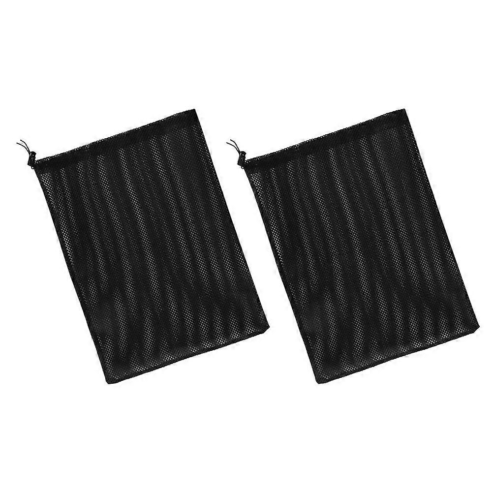Drawstring Bag for Pump Use 2Pcs Black Polyester Pond Pump Filter Bag