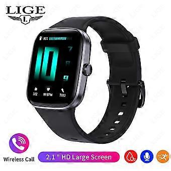 New 2.1 inch HD Smart Watch Adult Sport band Fitness Body Temperature Monitor Waterproof Smartwatch Adult For Android ios