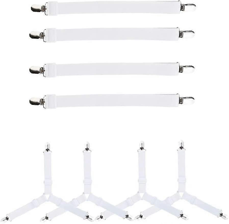 Bed Sheet Clips 8pcs Adjustable Elastic Sheet Clip Holders Adjustable Bed Sheet Gift