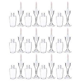 Glass Shape Lip Gloss Tube for Storage 12Pcs Durable Plastic