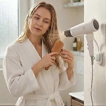 Hair Dryer Stand with Extension Bar, 360 Rotating Holder for Hands-Free Blow Drying, Wall-Mounted No Drill Bathroom Accessory