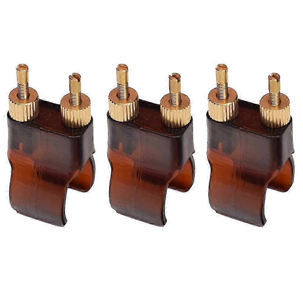 3Pcs Brass Erhu Fine Tuners Practical String Adjusters (Assorted Color)