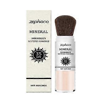 Natural Color Sunscreen Setting Powder 8g, Oil Control UV Protection Makeup with Puff