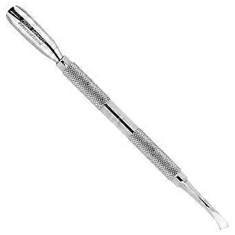 Professional Stainless Steel Cuticle Pusher and Nail Cleaner Dual Ended Non Slip Grip for Manicure Pedicure