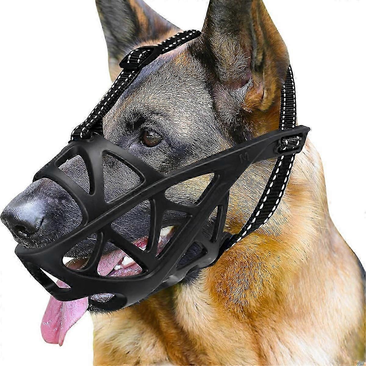 Dog Muzzle, Basket Muzzle for Biting M