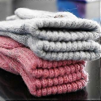 Women's Gloves Fingerless Mittens - Winter Warm Gloves Heat Weaver Cable Knit, Half-finger Gloves For Ladies And Girls - Christmas Birthday Gift2setmu