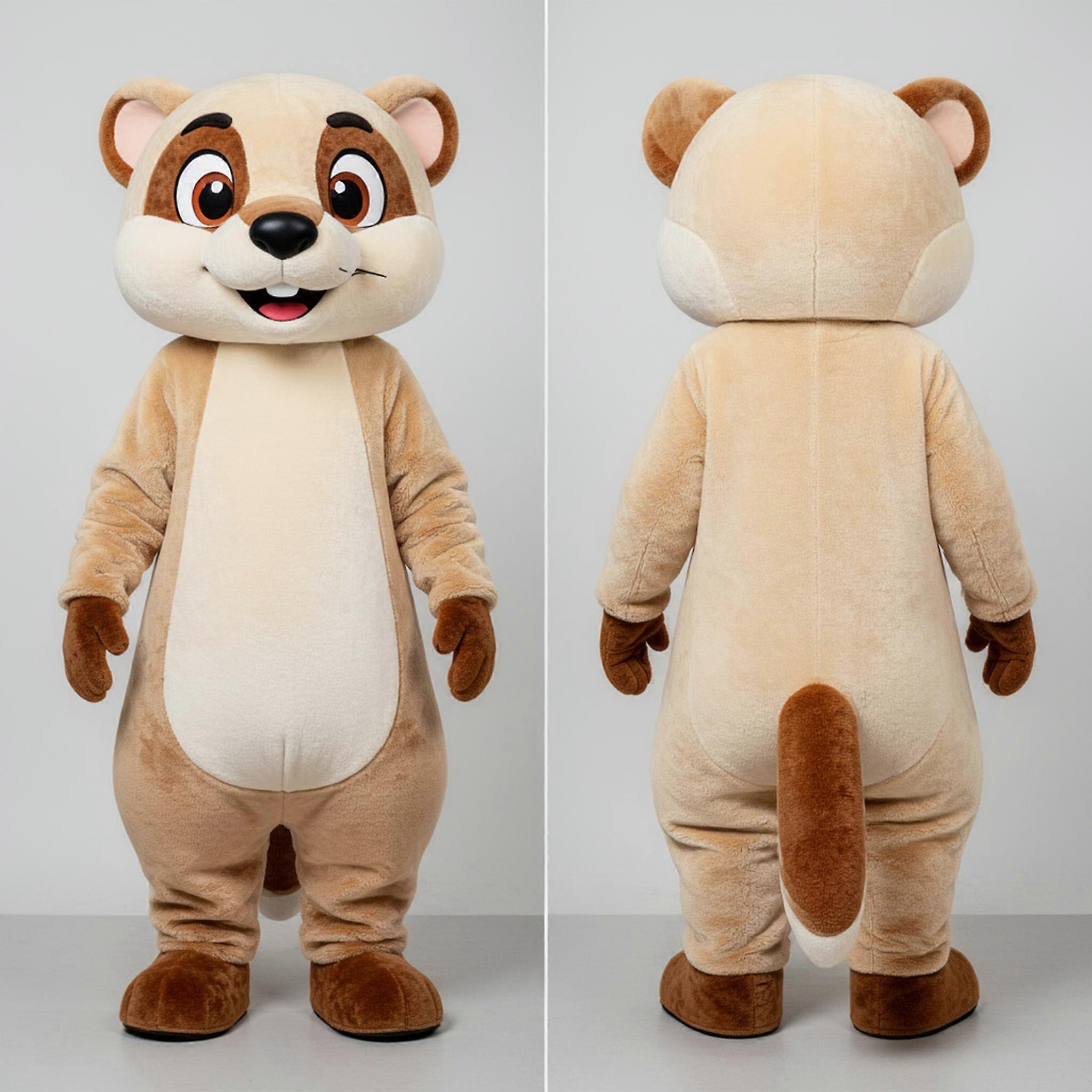 MASTICOT Creamy Soft Weasel Mascot
