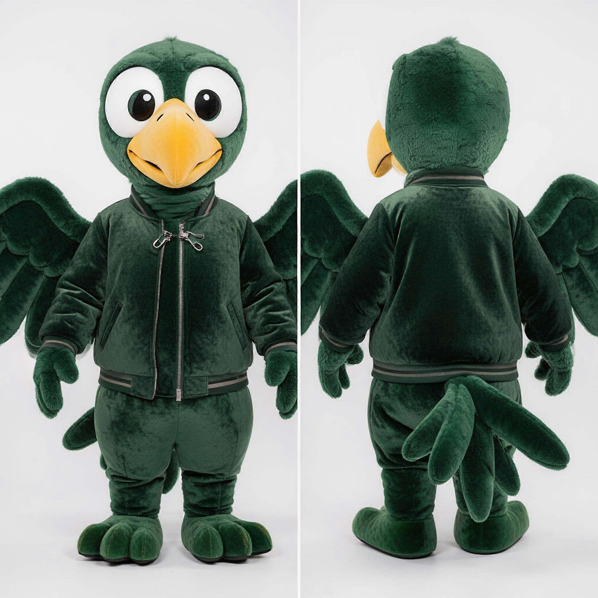 MASTICOT Forest Green Broad Winged Vulture Mascot