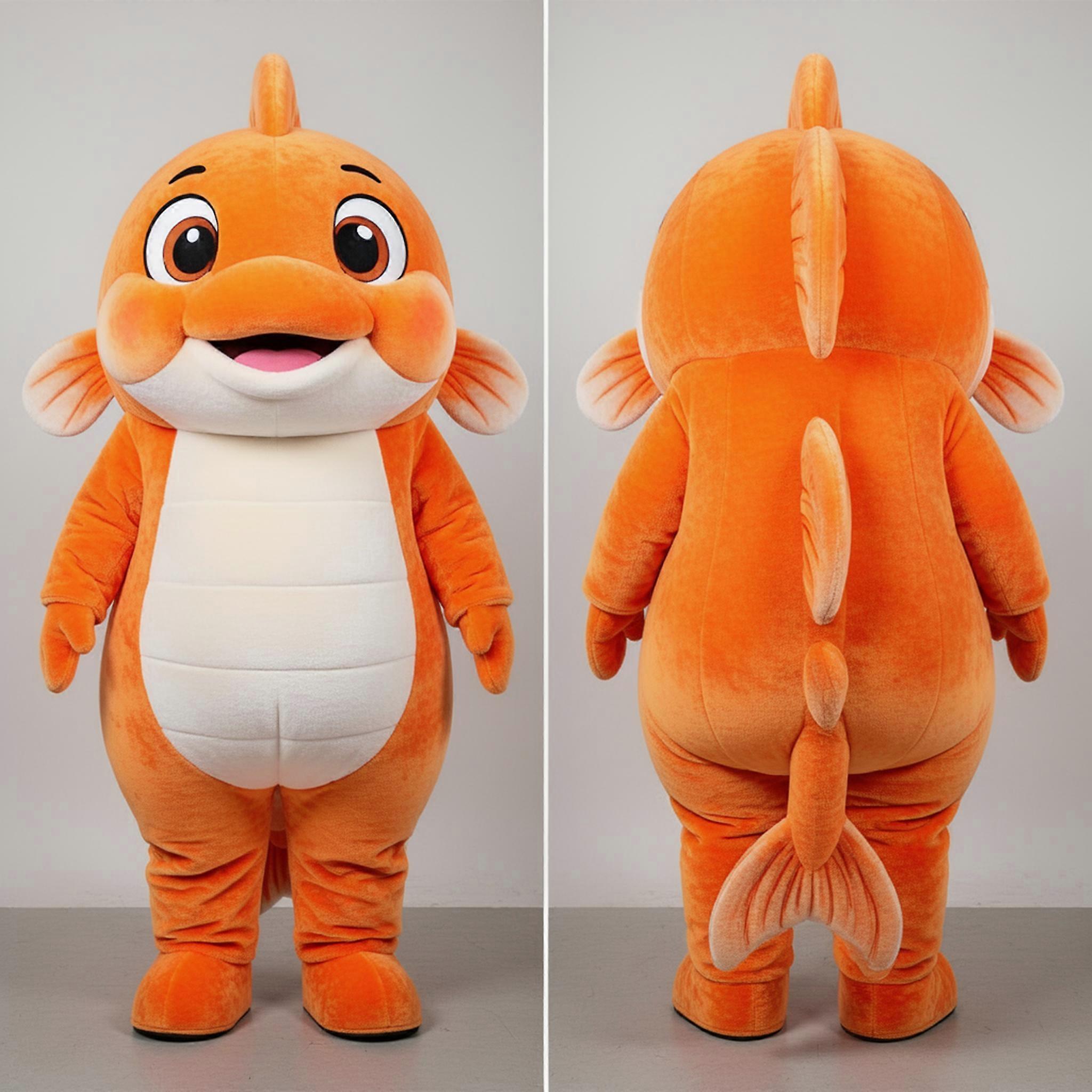 MASTICOT Velvety Orange Playful Cod Mascot