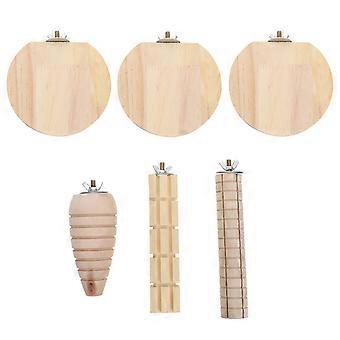 Hamster Wood Platform Wooden Pedals for 1Set Cage Playing Accessories