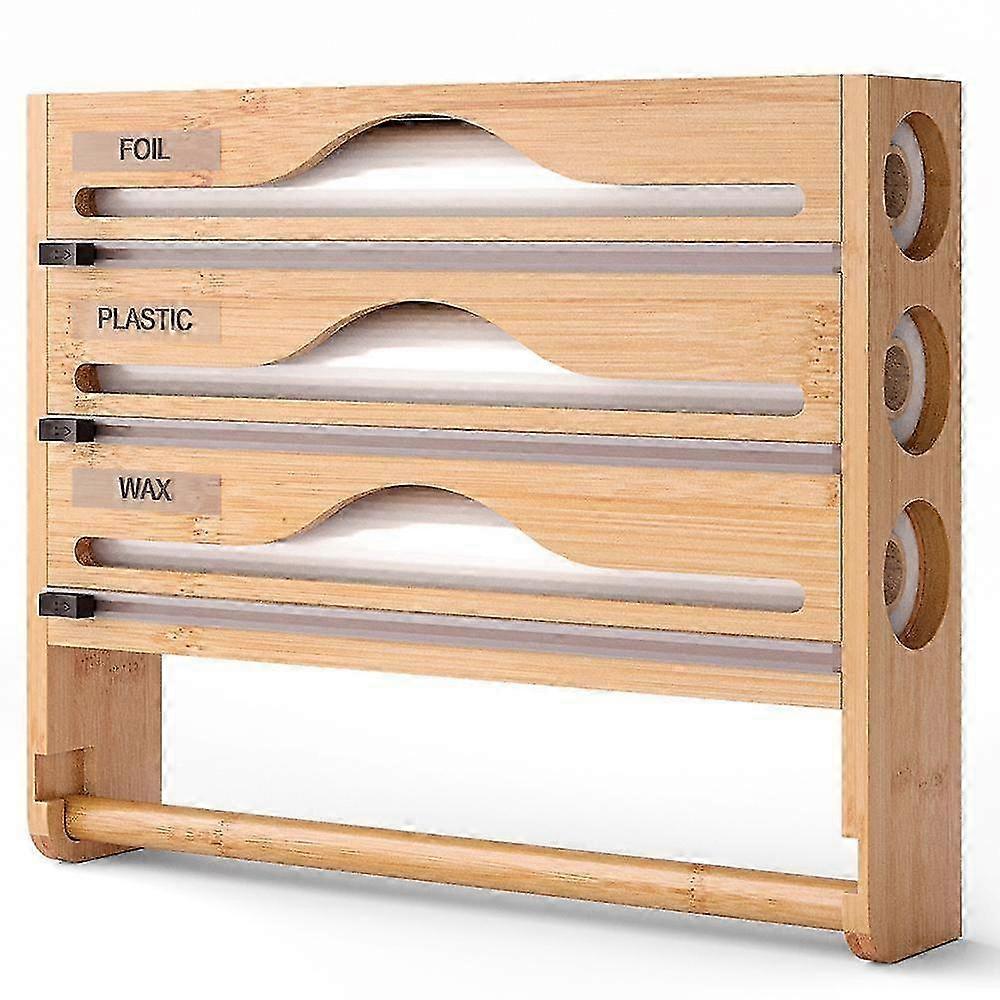 Bamboo Triple-Slot Wrapping Station