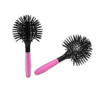 2-pack Curling Brush Ball Shape Sphere Massage Comb For Heat Resistant Hair