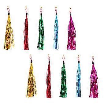 Cat Teaser Replacement Plush Tassel Toys with Bell 15Pcs Kitten Plaything Set