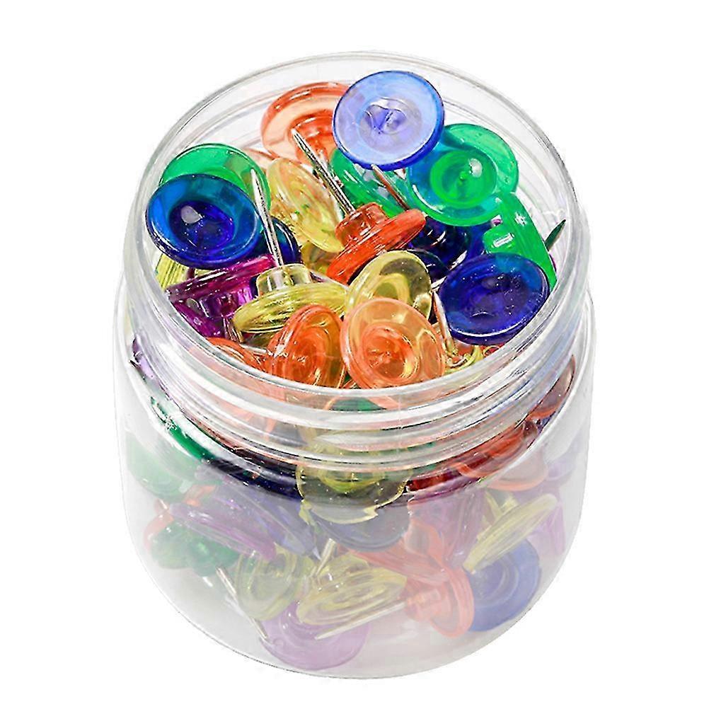 Clear Large School Map Tacks 300 Pcs