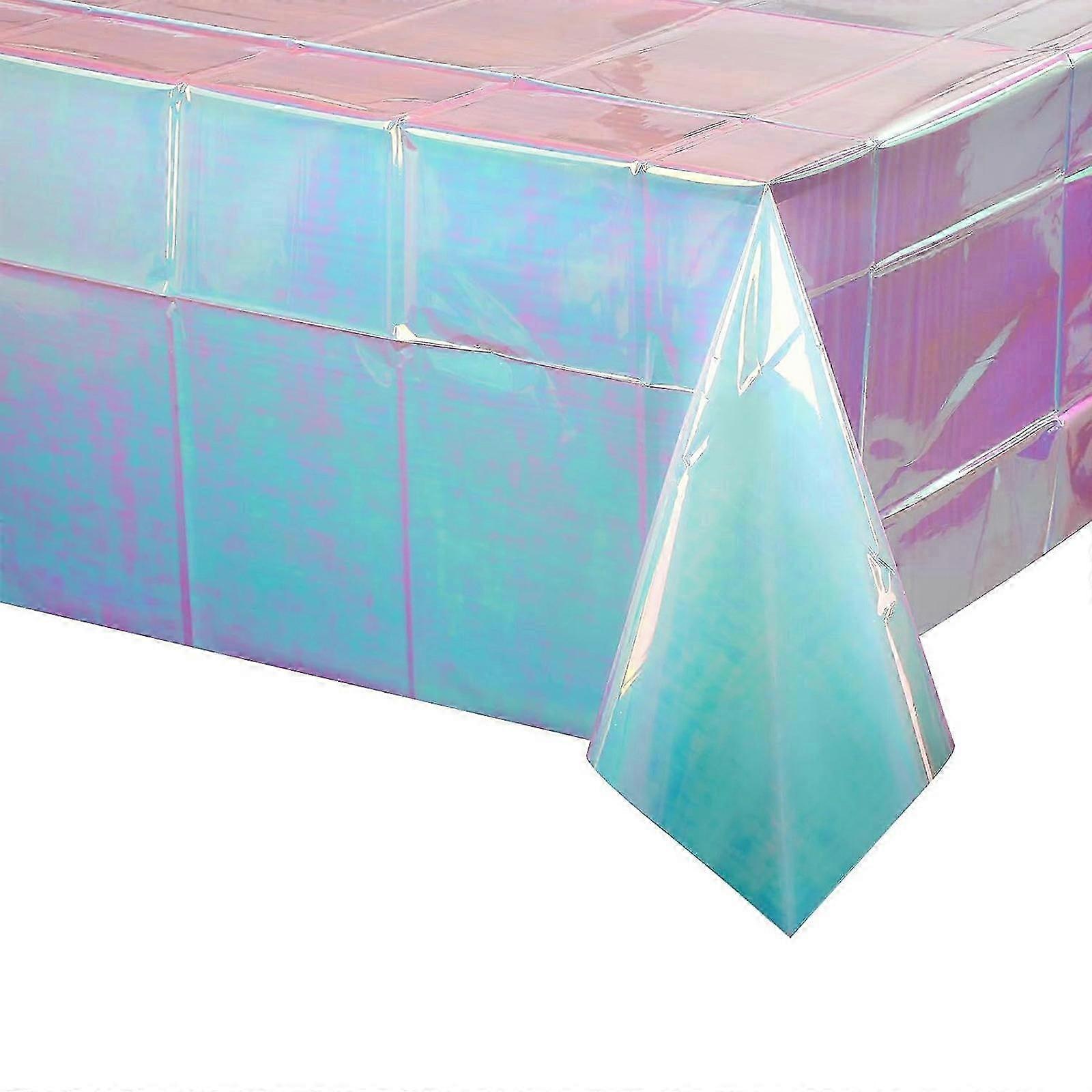 Laser Rainbow Reflective Large Disposable Tablecloth