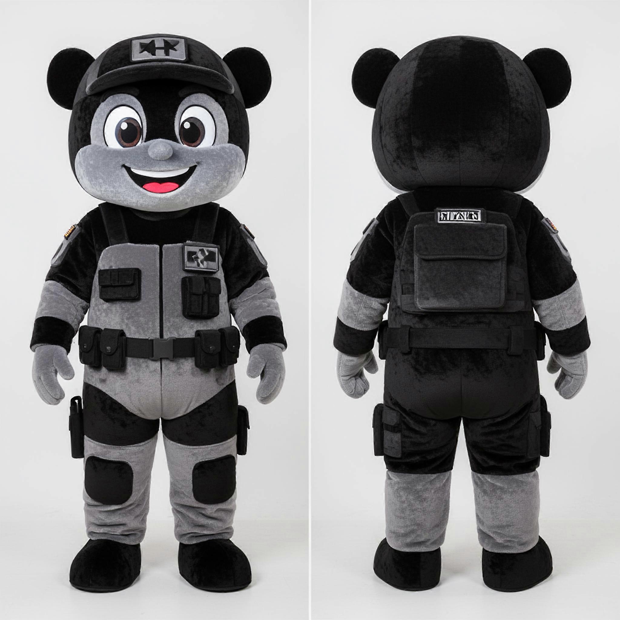 MASTICOT Charcoal Gray Determined Commando Mascot