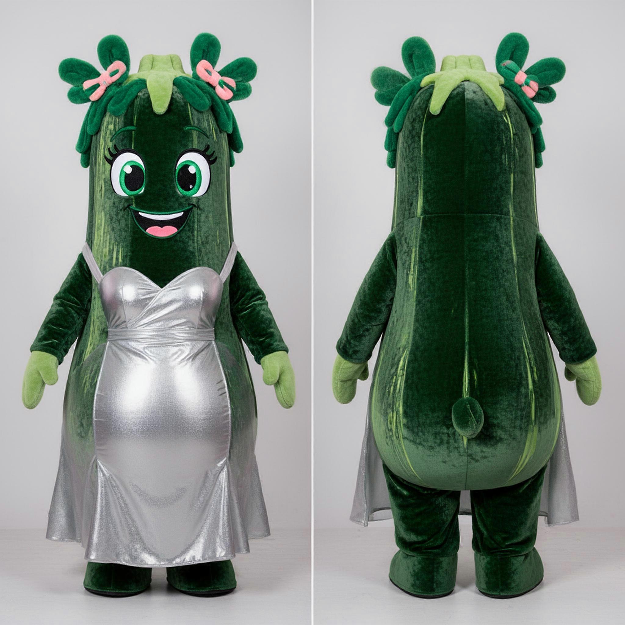 MASTICOT Deep Green Velvety Zucchini Mascot