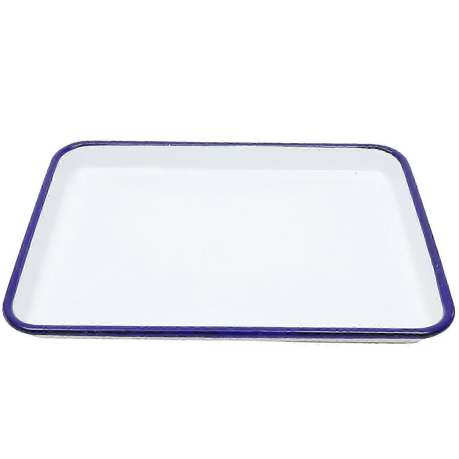 Enamel Bake Pan Enamel Baking Roasting Pan Tray Rectangular Serving Dish Pie Baking Pan
