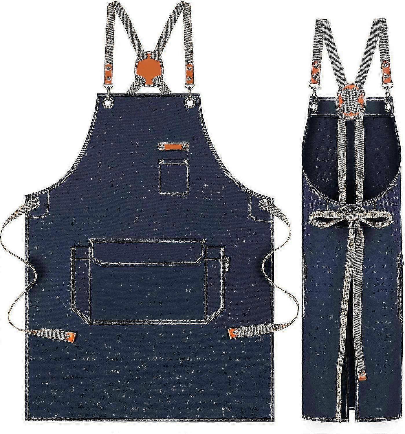 Cotton Canvas Cross-Back Apron