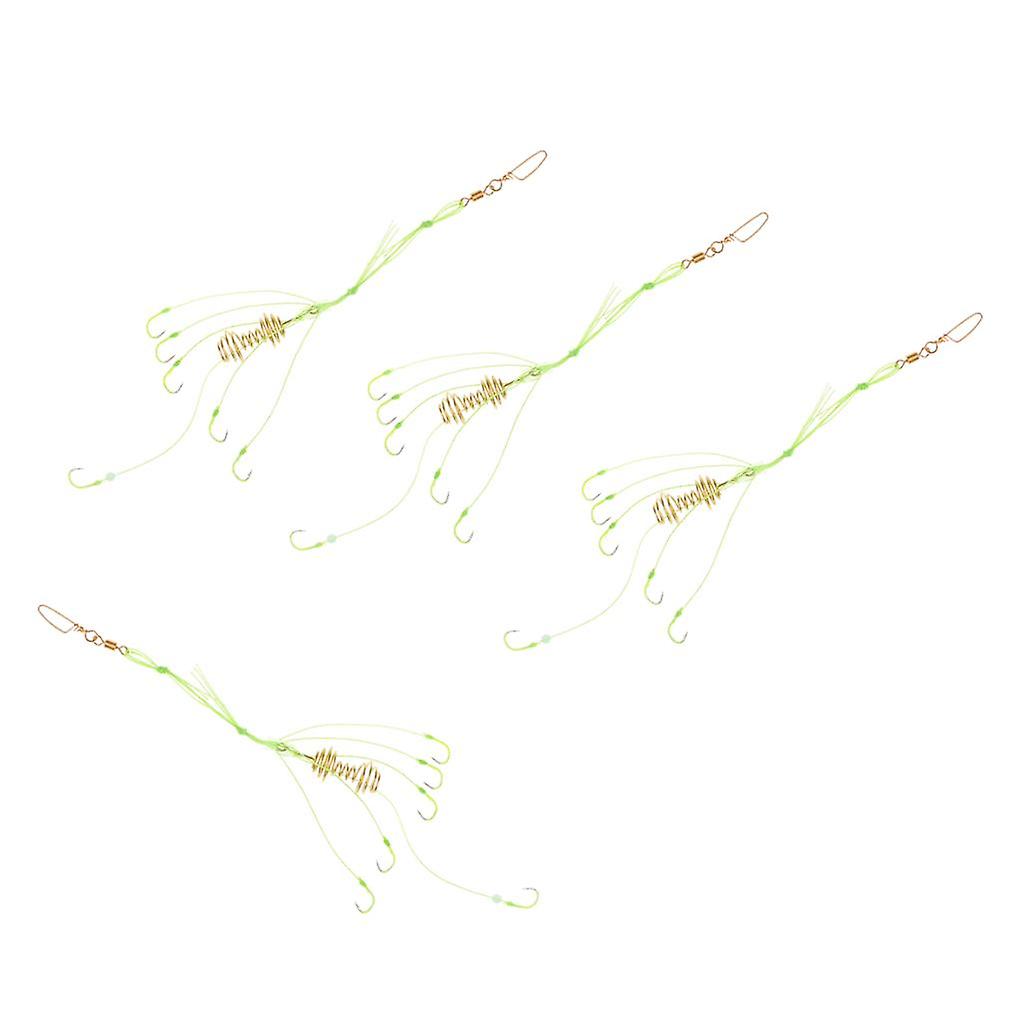 4pcs Fluorescent Light Fishing Hook Luminous Explosive Hooks A