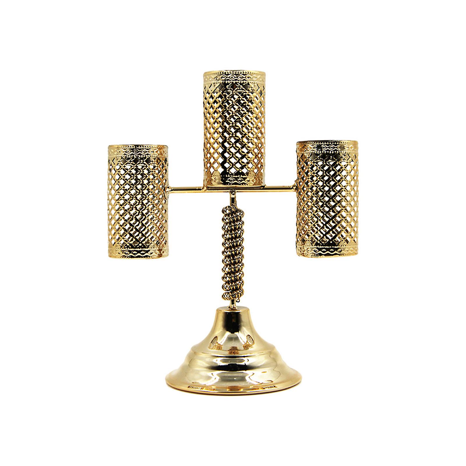 for Creative Table Candle Holder Iron Romantic Hollow Candlestick Decoration