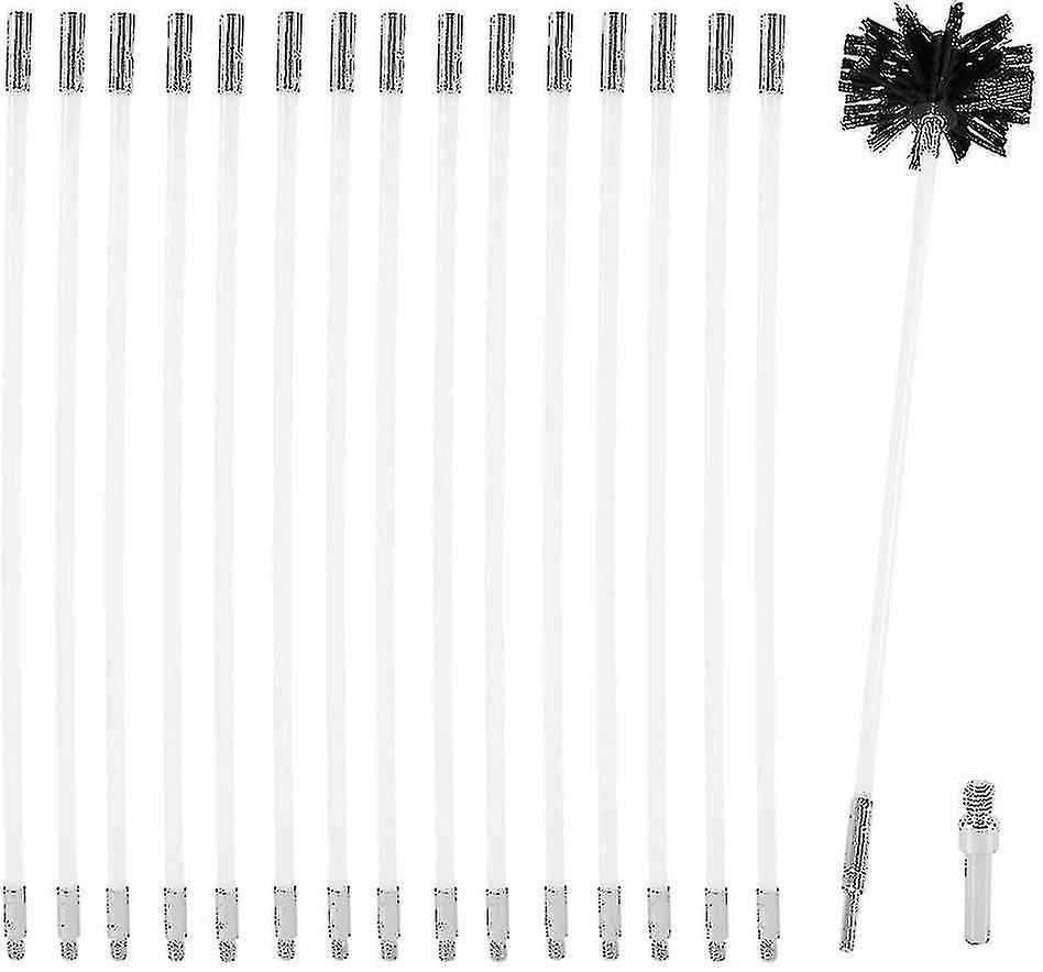 Chimney Kit Sweeping Drain Set Pipeline Flue Cleaning Tool For Duct Vent Includes Flexible