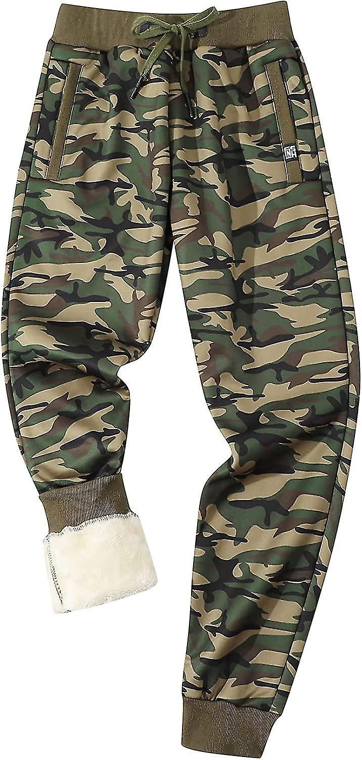 Gihuo Men S Sherpa Lined Athletic Sweatpants Winter Warm Track Pants