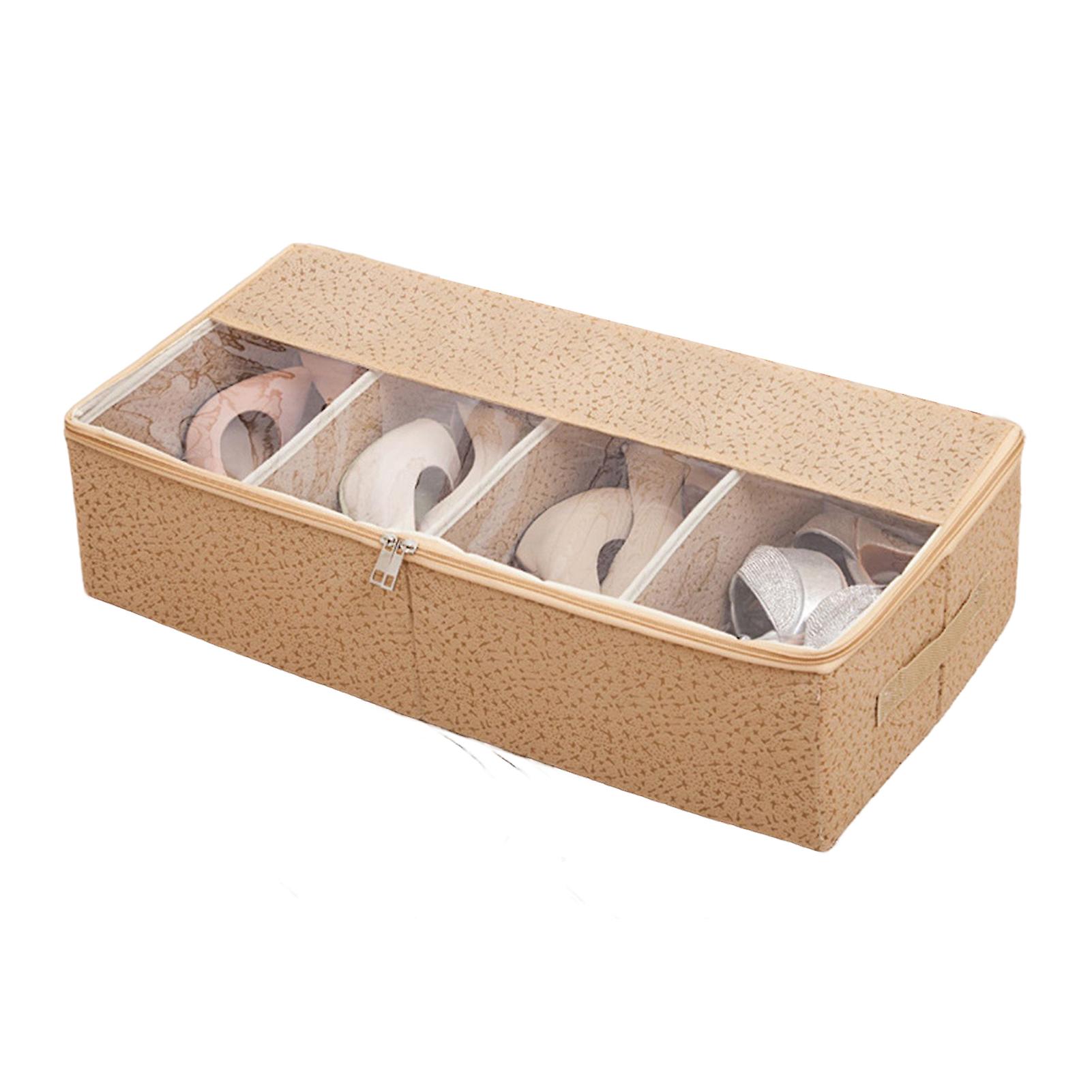 Foldable Thick Shoe Organizer With Window And Handles Shoe Box