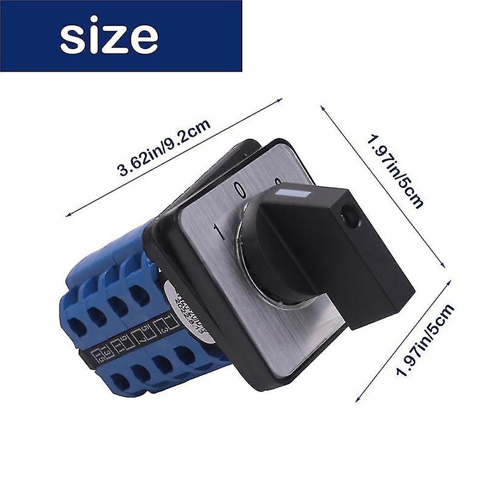 Szw26-20/d404.4 660v 20a 3 Position Panel Mounting Select Rotary Cam Changeover Switch