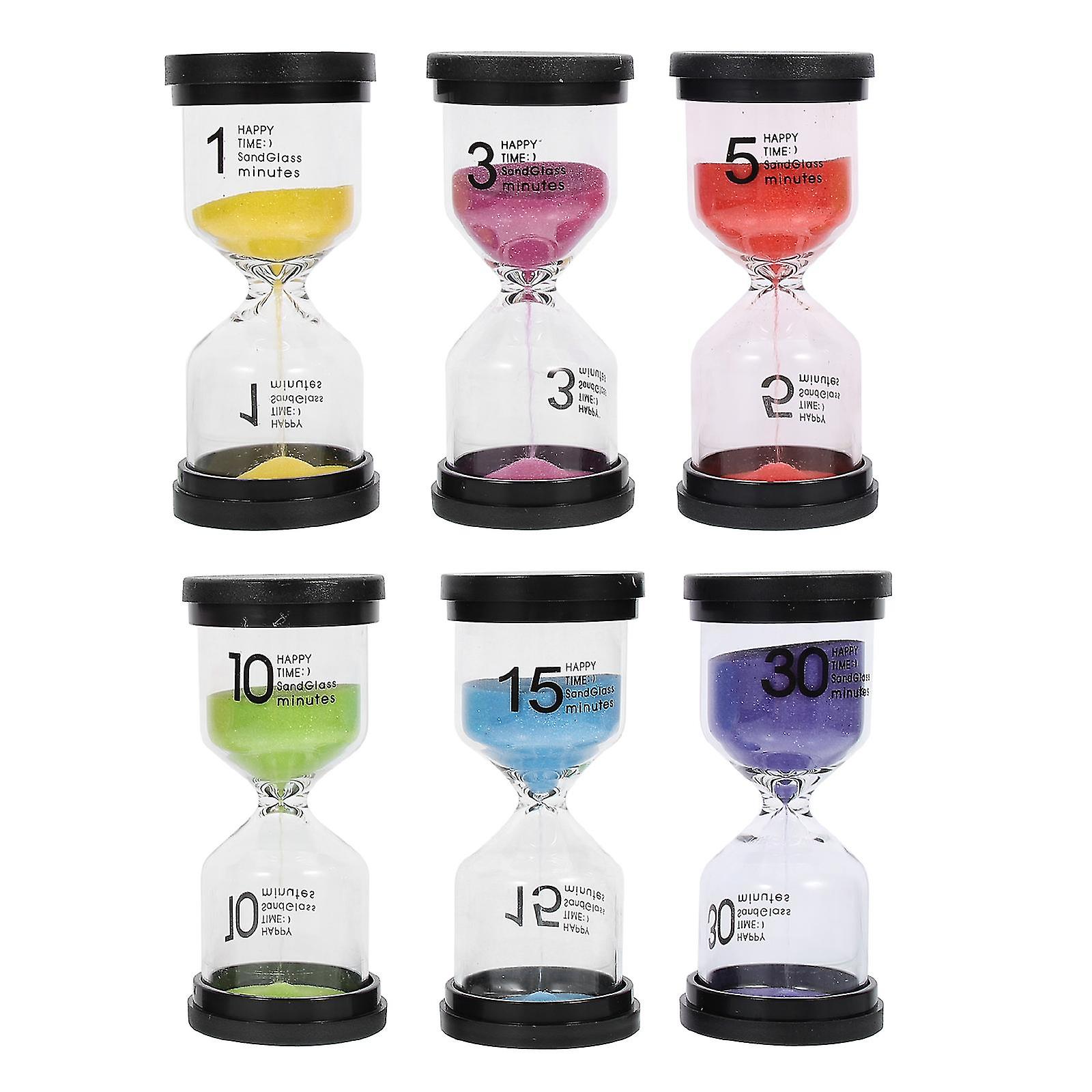 6 Pcs Timer Kids Kitchen Timer Mini Sand Timers Sand Clock Timer Glass Sand Timer Classroom Sand Timer