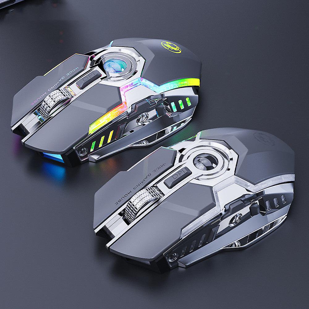 7-Button 2.4g Silent Charging Rgb Streamer Horse Racing Wireless Gaming Mouse