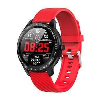 Lokmat Sports Smartwatch Fitness Sport Activity Tracker Smartphone Watch iOS Android IP68 iPhone Samsung Huawei Red Silicone