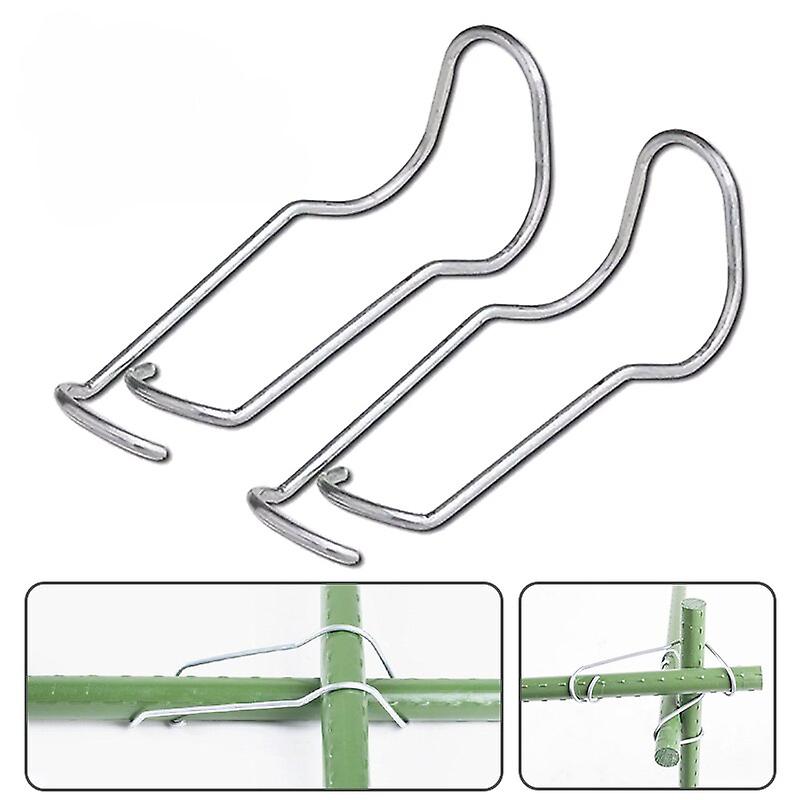 30pcs Garden Pipe Support Steel Wire Clip For 11/16/20mm Pipe Shelf Frame Diy Connector Greenhouse Spring Wire Clip Fixing Clamp