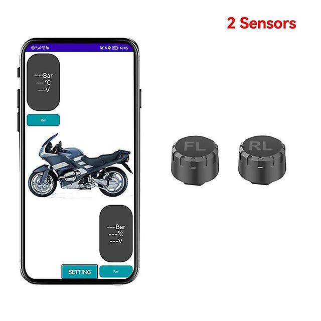 Tpms Tire Pressure Sensors Motorcycle Bluetooth 5.0 Tire Pressure Monitoring System External Sensor Android/ios Car Tmps