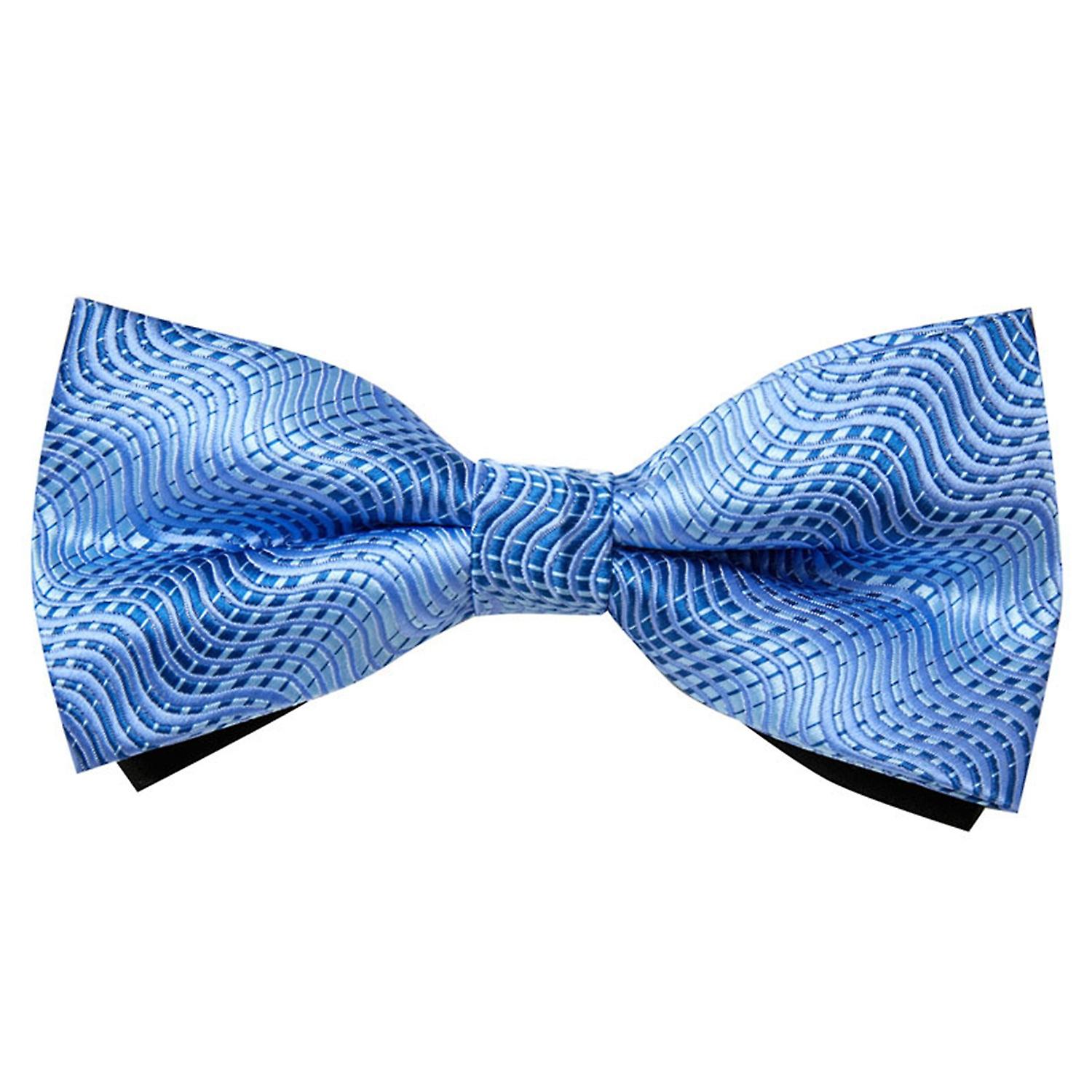 Men Tie Bow Adjustable Fashion Pattern Good Touch Solid Color Decoration Cute Double Layer Jacquard