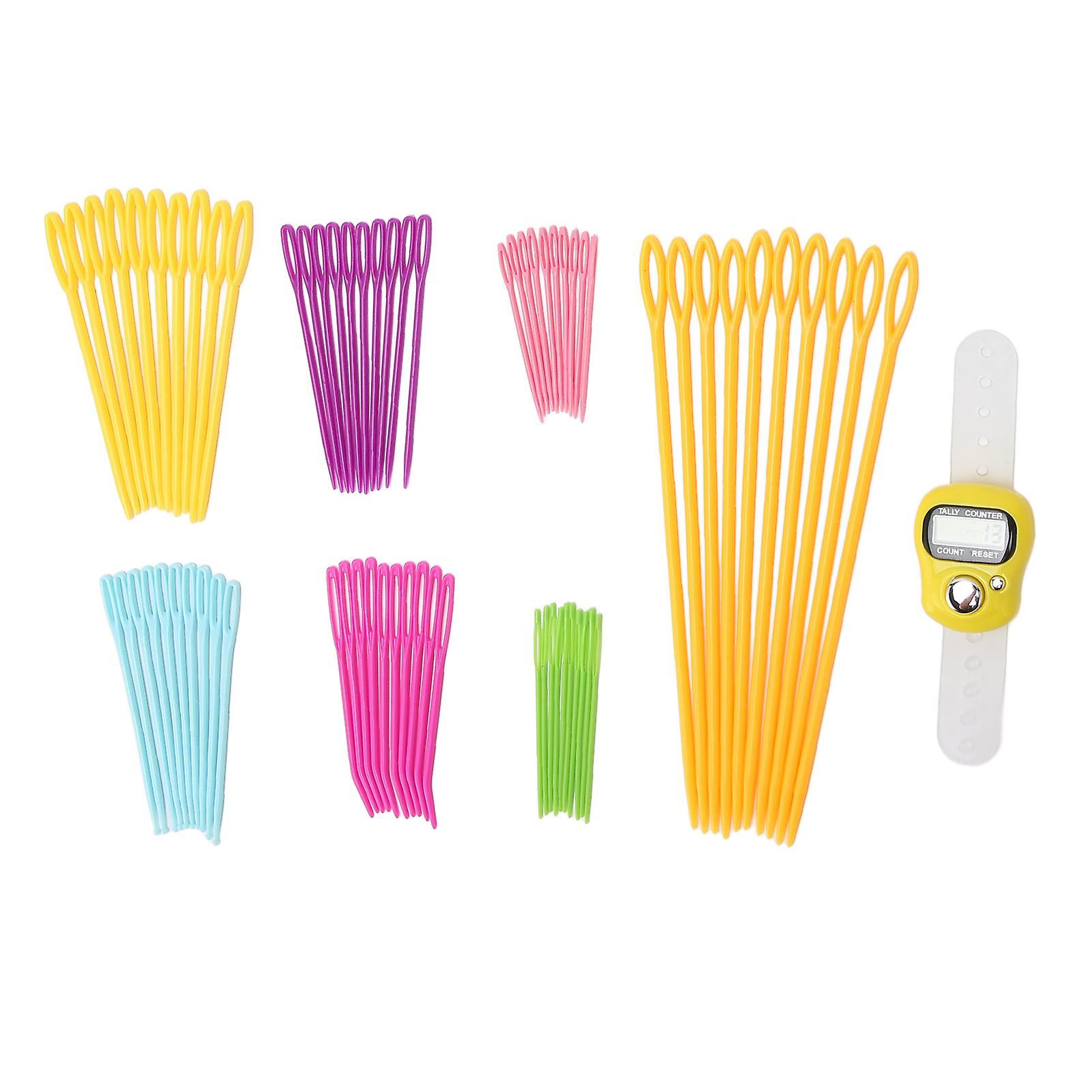 Crafting Needles For Diy Craft, Premium Material Plastic Sewing Needle, Durable Non-Toxic, Fun Colorful, Improves Efficiency Handmade Projects