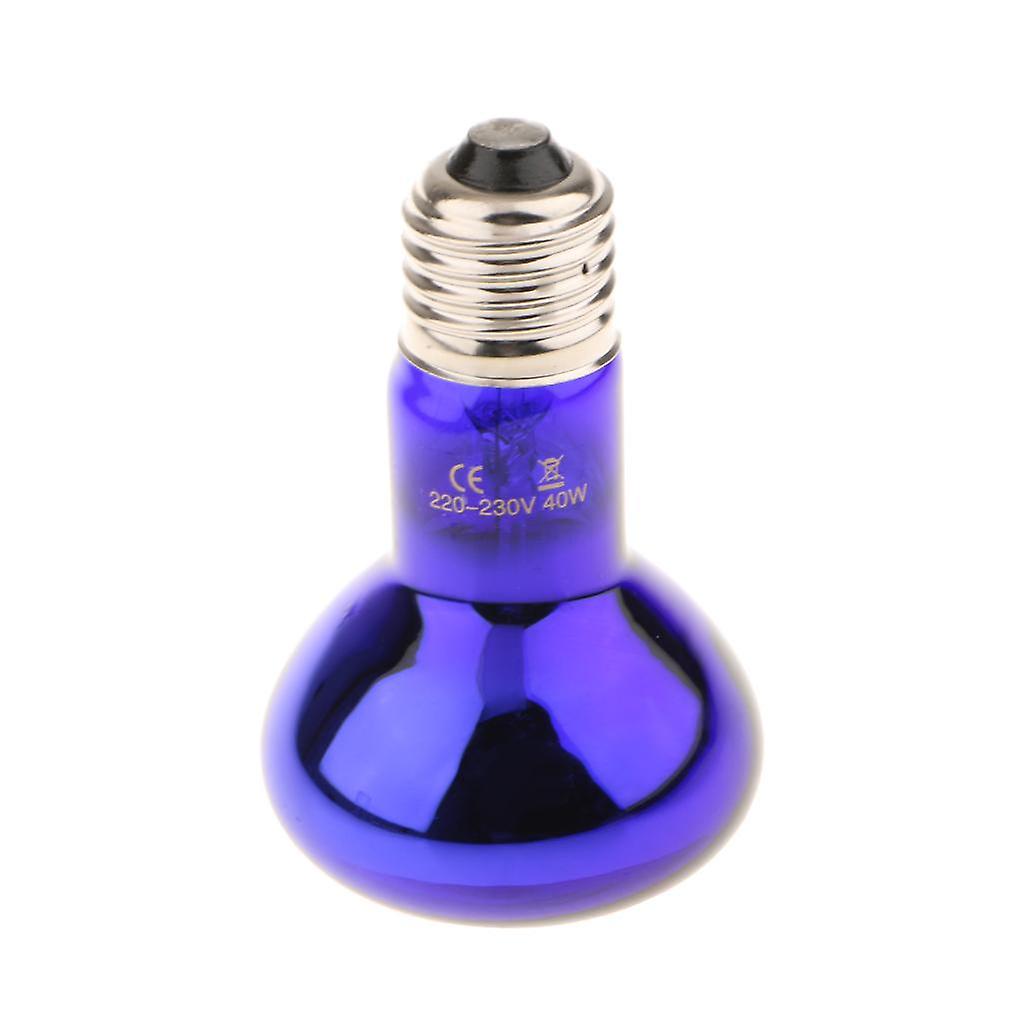 Lampe de lumière chauffante d’émetteur de verre infrarouge Ampoule violette pour reptile de compagnie 40W