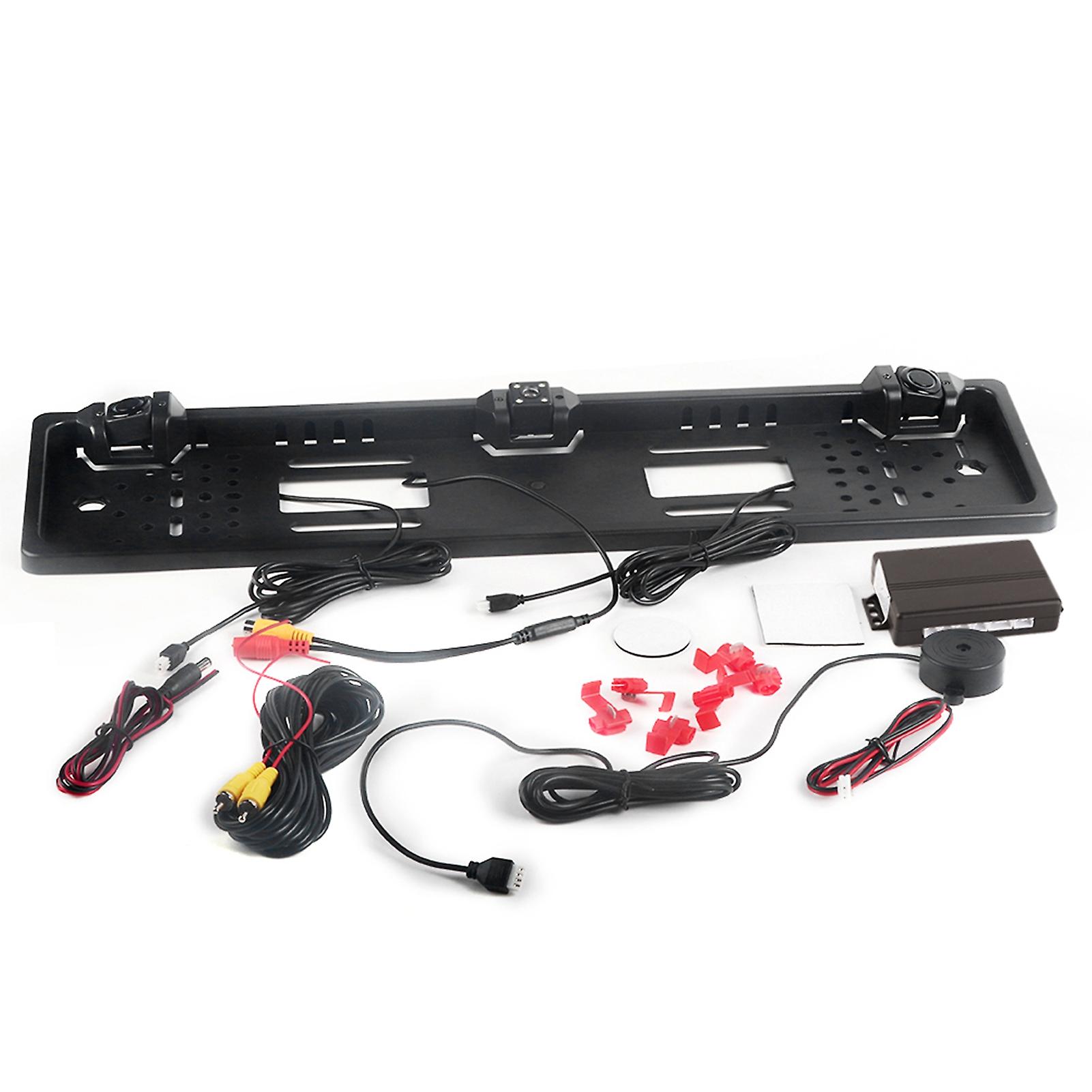 European license plate frame with parking sensor and 12LED