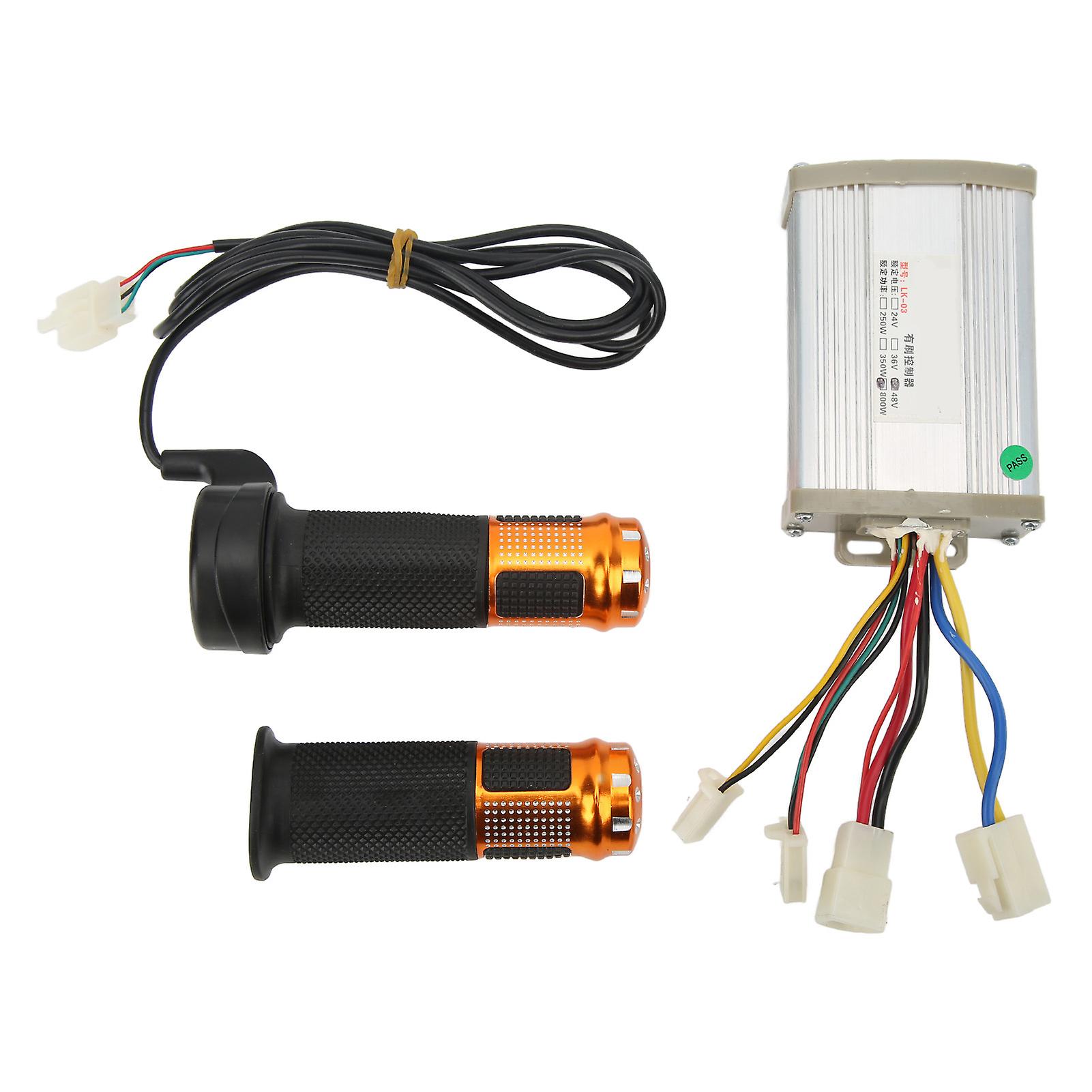 Brushed Motor Controller Throttle Grip Kit 800W Motor Speed Control Box Throttle Grip for Electric Bikes Tricycles 48V