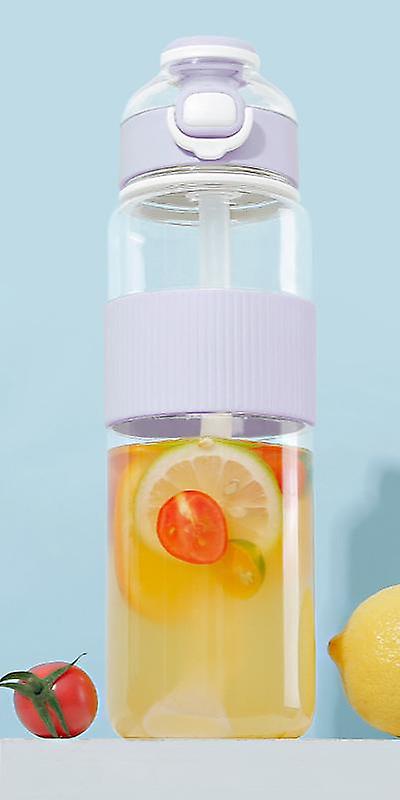 JUSCH Été de grande valeur grande capacité tasse d’eau sport fitness portable paille haute température en plein air tasse d’eau lune feu violet 1100ml(WZ2143), QINW