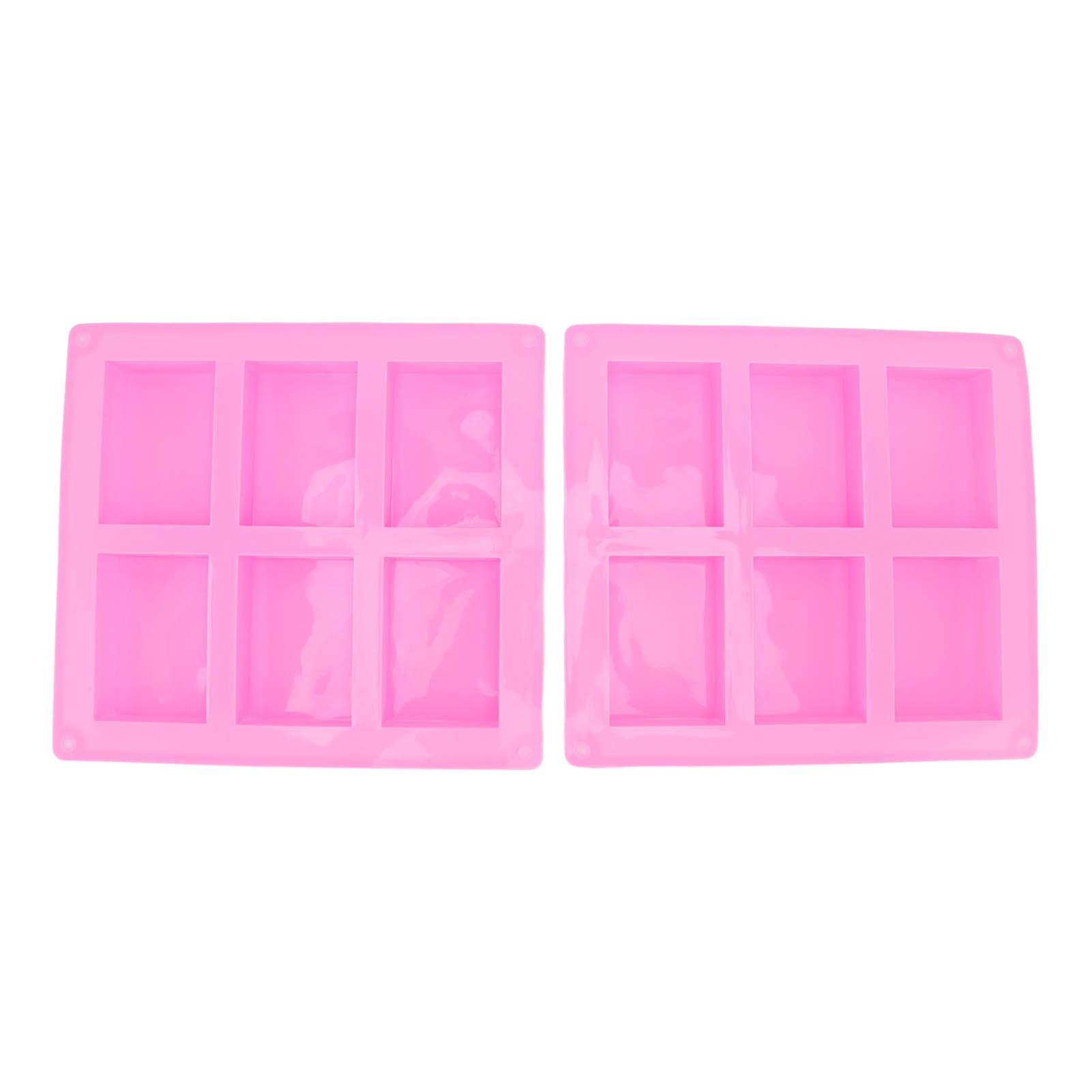 Silicone Mold, 6 Grids, Heat Resistant, Reusable, Soaps, Baking