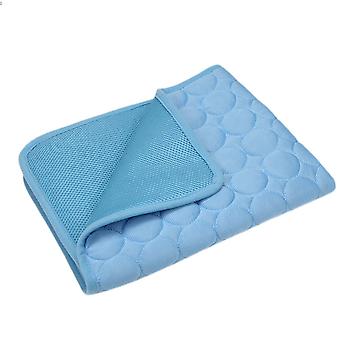 Veeki Dog Self Cooling Mat Pet Washable Cooling Pads Blanket Sleeping Kennel Mat,Ice Silk Sleep Mat Pad Non-Toxic Breathable Sleep Bed Beach for Large