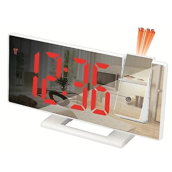 LED digital alarm clock Projection clock Projector Ceiling clock with Time Temperature Display Backl