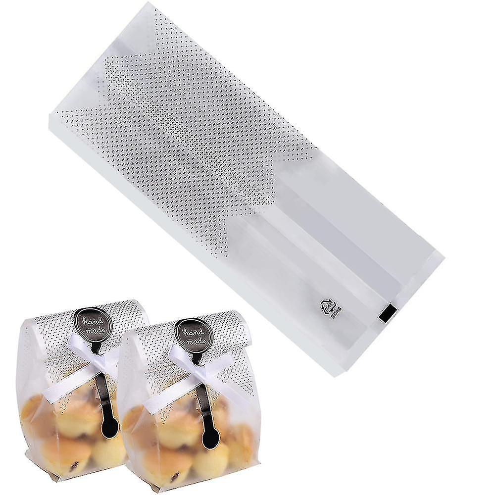 Lot de 100 sachets à biscuits en plastique translucide pour bonbons, mini-pains, gâteaux Bundt et chocolat chaud