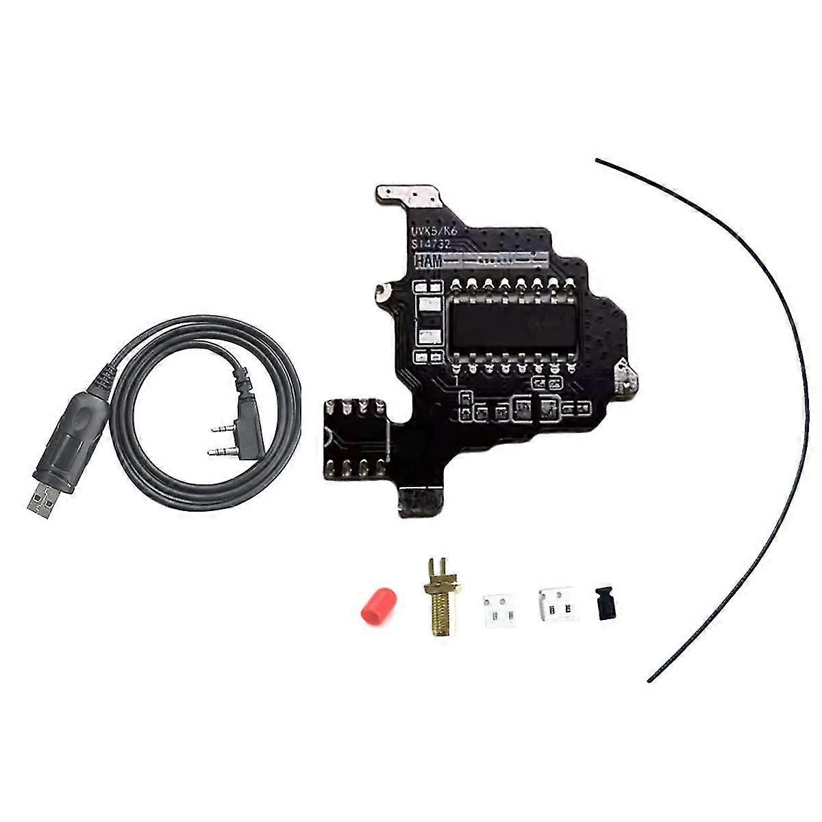 Compatible With K5/K6 SI4732 Module+USB Programming Cable Shortwave Intercom Modification Module Dual Antenna S