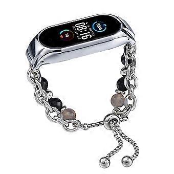 Pulseira de Relógio com Miçangas para Xiaomi Mi Band 5 / 6