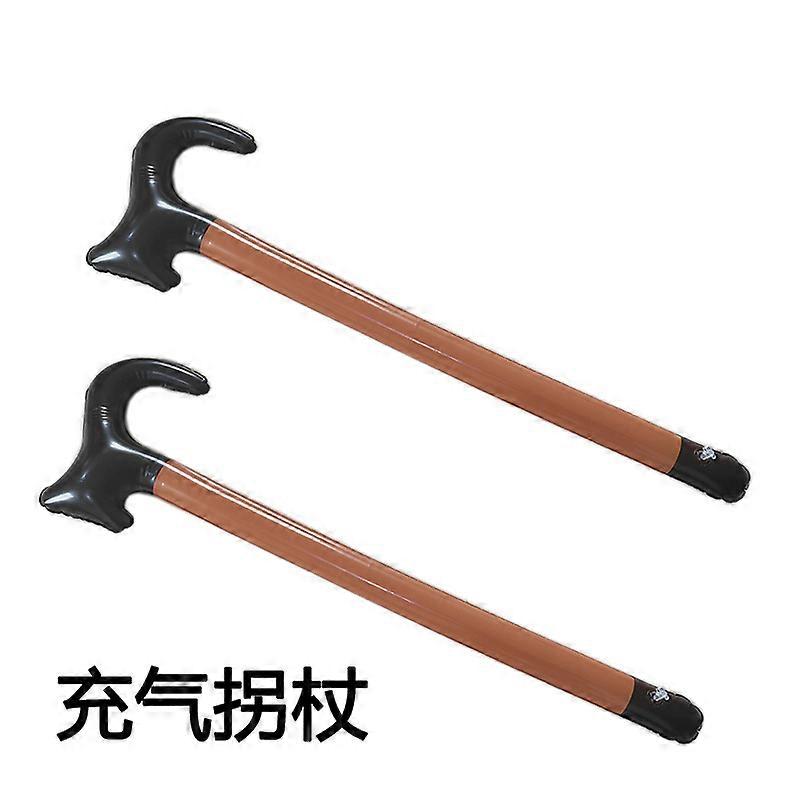 PVC Inflatable Crutch Toy Creative Walking Stick Inflate Stage Inflatable Balloon Toy