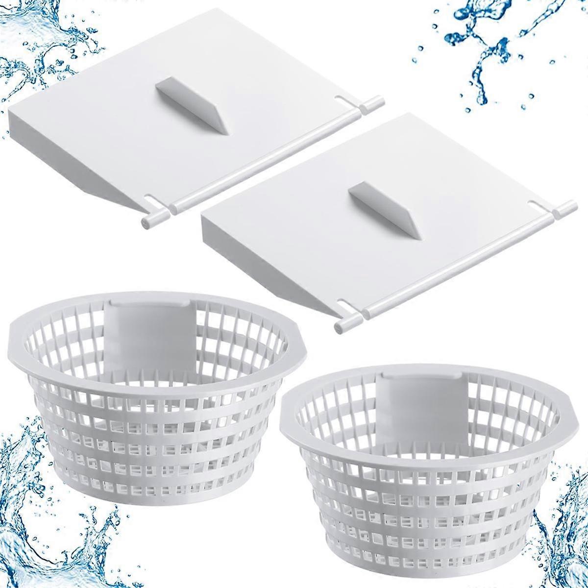 8926 Skimmer Replacement Weir Door Flap and 8928 Pool Skimmer Basket for Above Ground and in Ground Swimming Pool Parts