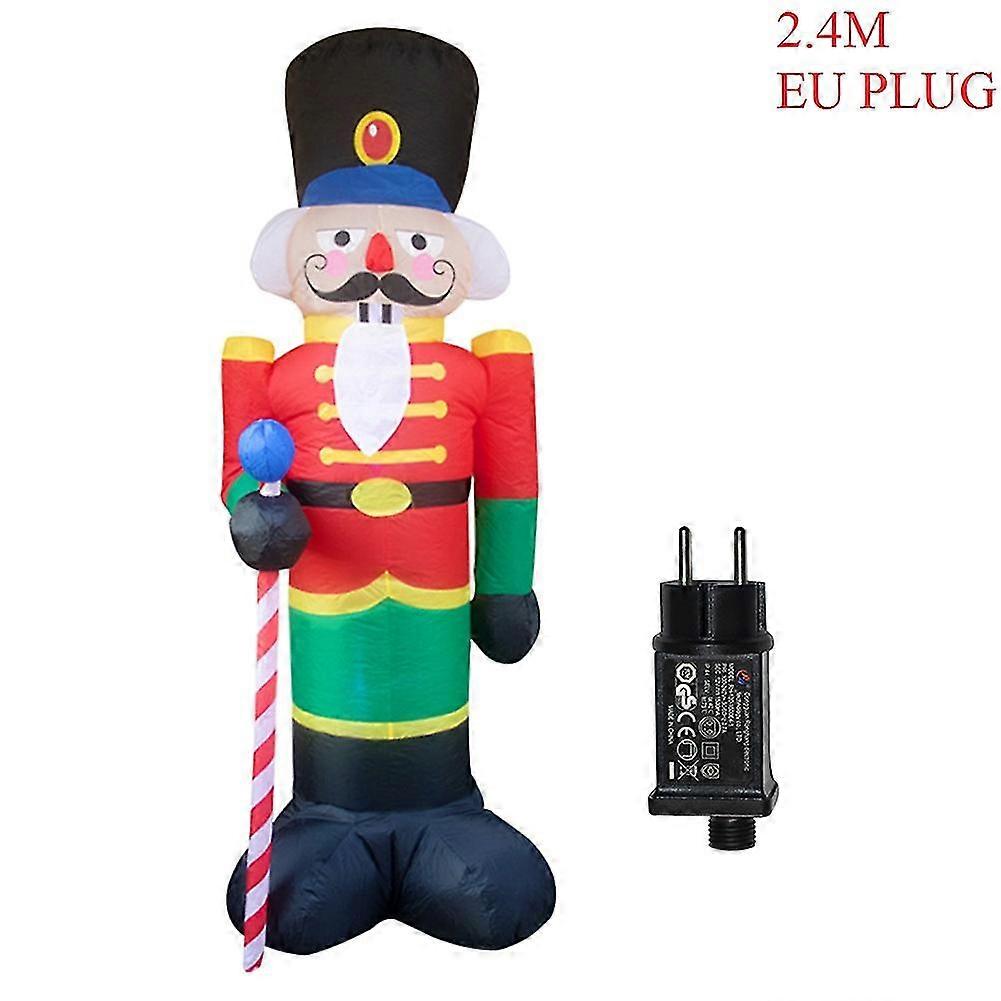 Jianghuo Led oppustelig snemand glødende glædelig julepynt udendørs led lys op kæmpe fest nytår juledekoration