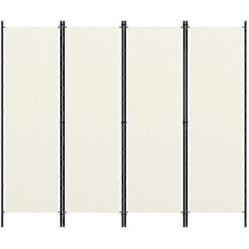 Treingi 4-panel Room Divider Cream White 200x180 Cm
